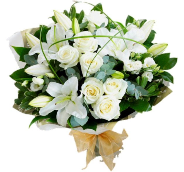 Λευκή ανθοδέσμη 