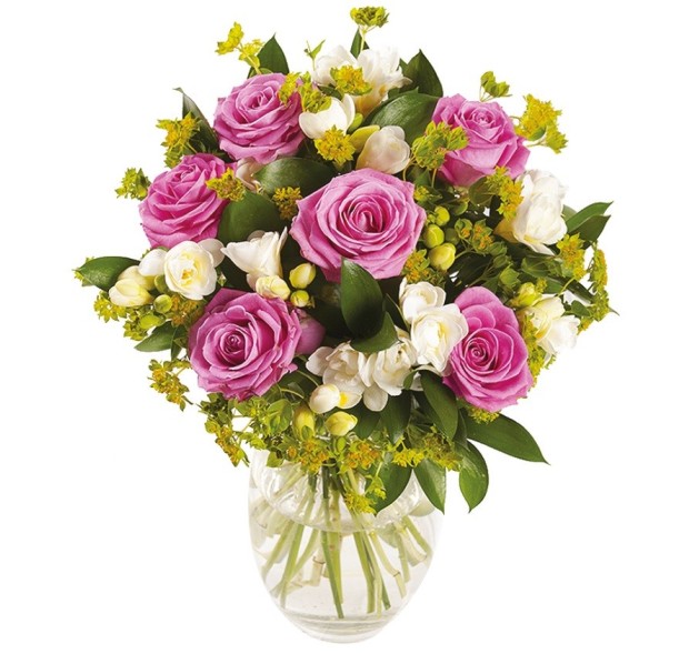 Μπουκέτο σε Ρόζ-Λευκό 