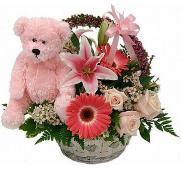 Καλαθάκι σε τόνους του ροζ 