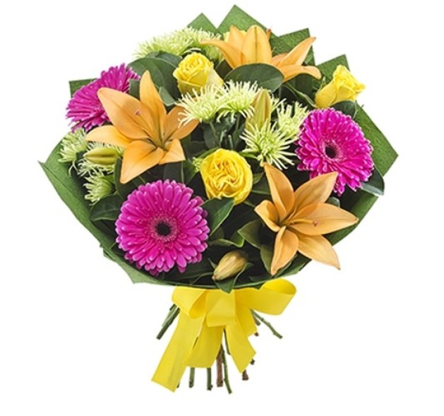 Μπουκέτο εποχής με έντονα χρώματα 